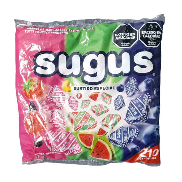 Sugus Assorted Chewy Candies Special Mix Watermelon Tutti Frutti & Blueberry Surtido Especial, 700 g / 24.69 oz
