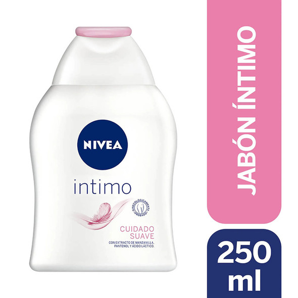 Nivea Gentle Intimate Soap with Chamomile Extract, Panthenol & Lactic Acid Jabón Íntimo, 250 ml / 8.45 fl oz