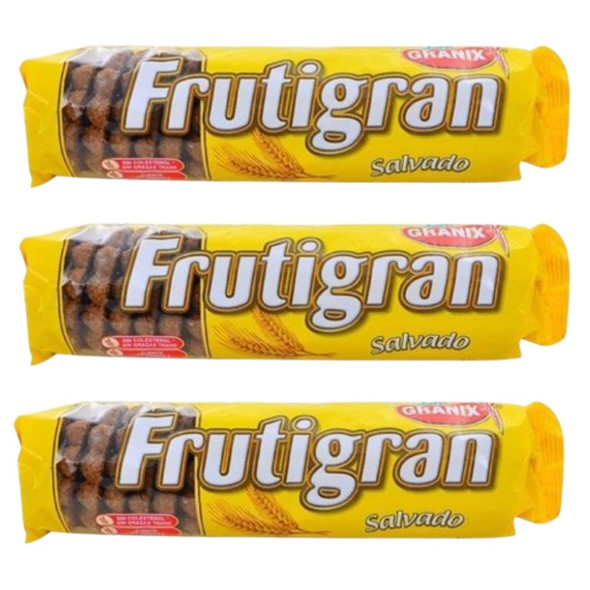 Frutigran Salvado Bran Cookies, 250 g / 8.8 oz (pack of 3)