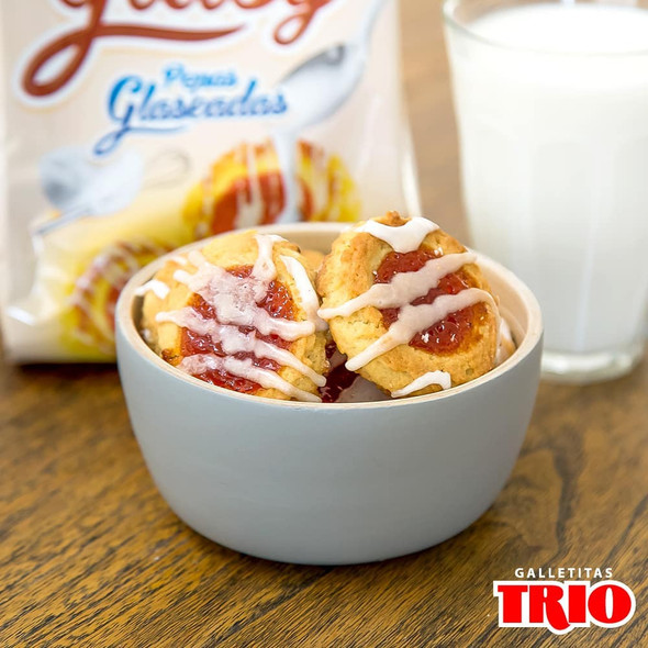 Trio Pepas Glaseadas Sugar Coating "Pepas" Cookies with Quince Jelly, 500 g / 17.63 oz bag