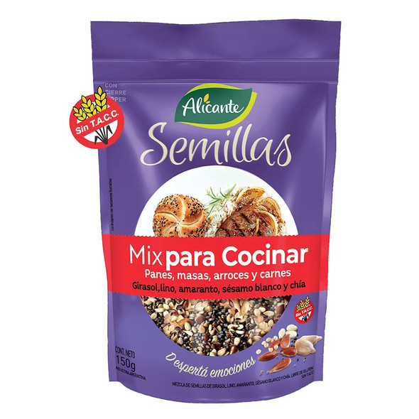 Alicante Cooking Seeds Mix for Baking, Pastries, Rice & Meats Mix de Semillas para Cocinar, 150 g / 5.29 oz