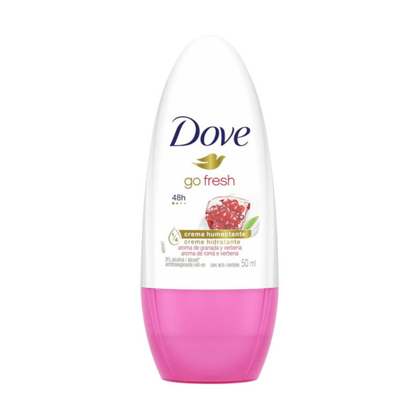 Dove Go Fresh Granada Antiperspirant with Moisturizer Roll-On Cream Deodorant 48 Hour Protection, 50 g / 1.76 oz