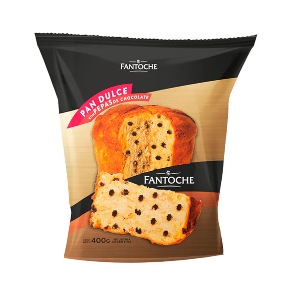 Fantoche Pan Dulce con Chips de Chocolate Very Fluffy Sweet Bread, 400 g / 14.10 oz