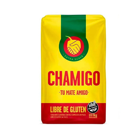Chamigo Yerba Mate Extra Suave Soft Yerba Mate with Pennyroyal, 1 kg / 2.2 lb