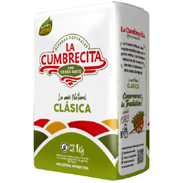 La Cumbrecita Yerba Mate with Herbs: Poleo, Incayuyo and Mint, 1 kg / 35.27 oz