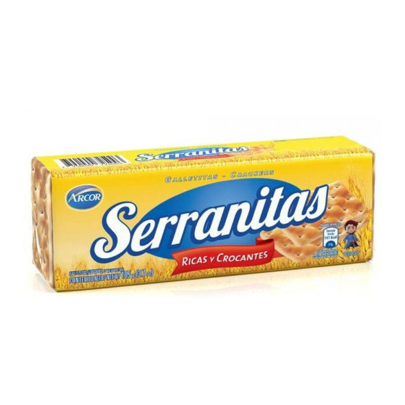 Serranitas Galletitas de Agua Ricas & Crocantes Classic Crackers by Arcor, 105 g / 3.7 oz (pack of 3)
