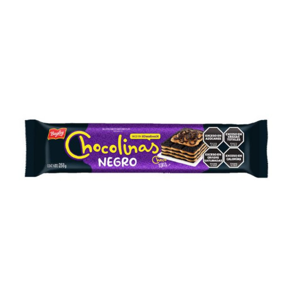 Chocolinas Black Chocolate Cookies, Perfect for Cakes with Dulce de Leche Chocotorta, 258 g / 9.1 oz (pack of 3)