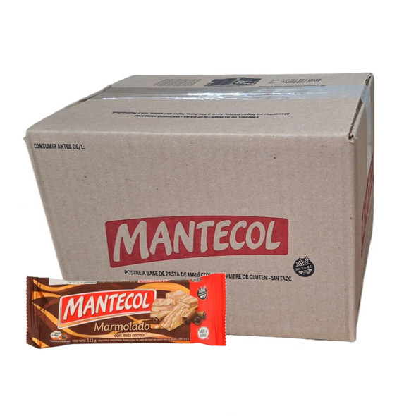 Mantecol Marmolado Semi-Soft Peanut Butter Nougat Wholesale Bulk Box, 110  g / 3.88 oz ea (40 count per box)