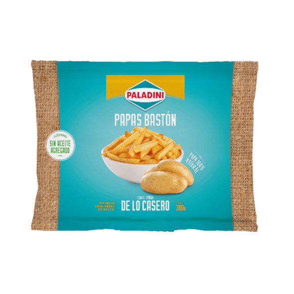 Paladini Natural Cut French Fries - 100% Natural Potato Sticks Papas Bastón, 380 g / 13.40 oz