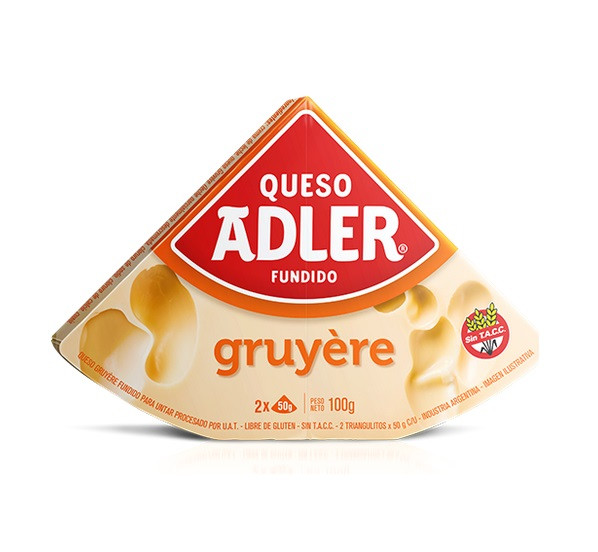 Queso Adler Gruyere Cheese, 100 g / 3.5 oz ea