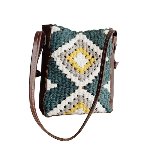 RUAH | Artisanal Leather and Loom Elegance - Handcrafted Eilat Wallet