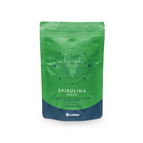 Goldfish Spirulina Powder Dietary Supplement - Spirulina & Thiamine Infused, 100 g / 3.53 oz