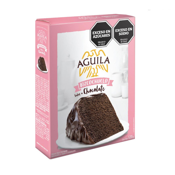 Águila Bizcochuelo Sabor Chocolate Powder Ready To Make Chocolate Sponge Cake, 530 g / 18.69 oz