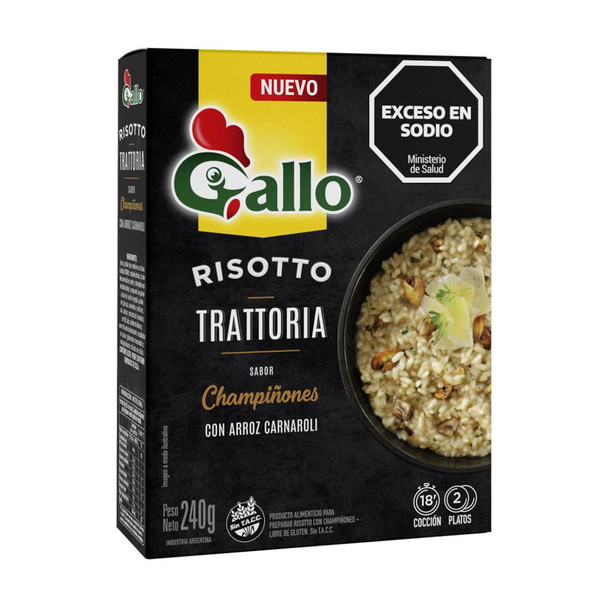 Gallo Risotto Trattoria Mushroom Flavored Carnaroli Rice, 240 g / 8.47oz