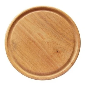 Plato de Madera Wooden Plate for BBQ, 24 cm / 9.44" diameter 
