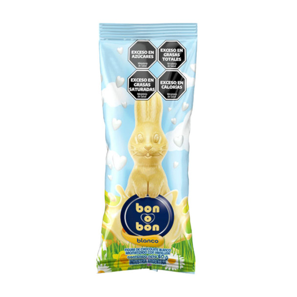 Bon o Bon White Chocolate Bunny Delicious Easter Treat Conejitos de Chocolate Blanco, 50 g / 1.76 oz