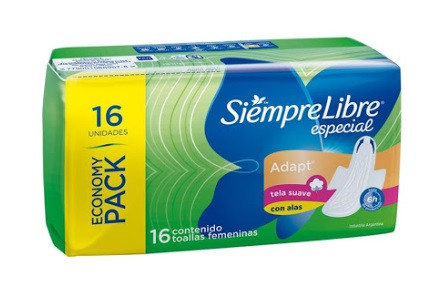 Siempre Libre Toallitas Femeninas Con Alas Soft Feminine Wipes Adapt (16 Count)