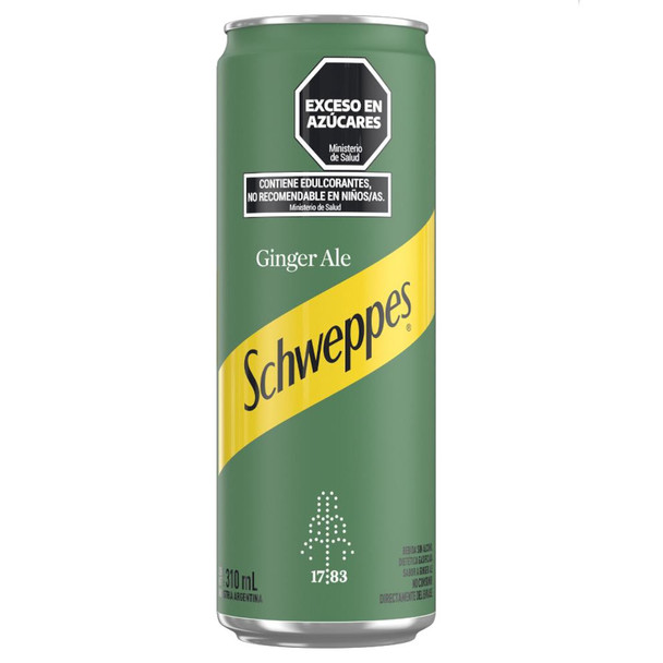 Schweppes Ginger Ale Soda, 310 ml / 17.83 fl oz (6 units)