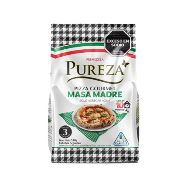 Pureza Special Flour for Homemade Pizzas with Sourdough Harina con Masa Madre, 550 g / 19.40 oz