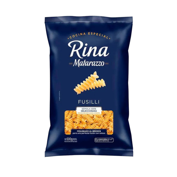 Matarazzo Rina Fusilli Pastas Secas, 500 g / 1.1 lb (pack of 2)