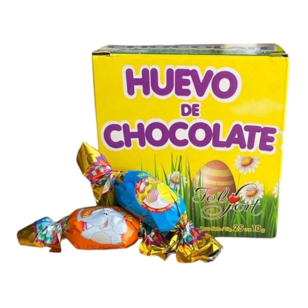 FelFort Easter Eggs Milk Chocolate, 250 g / 8.81 oz (box of 25 mini eggs)