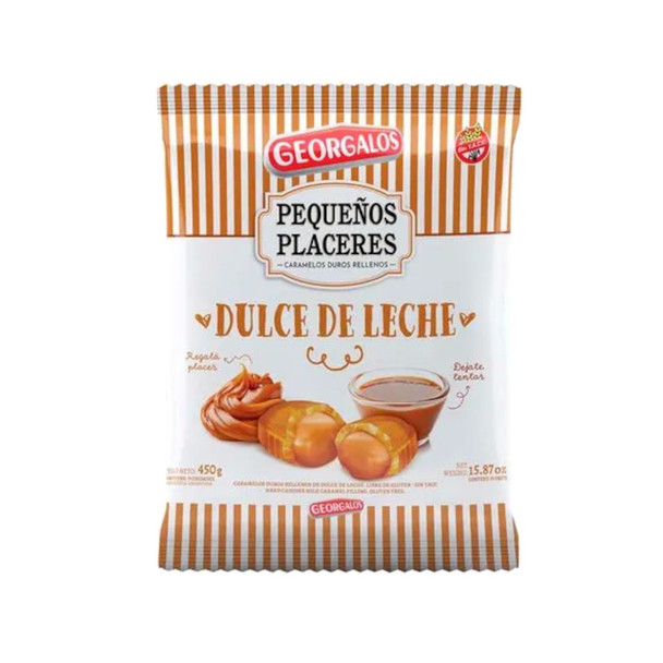 Pequeños Placeres Hard Caramel Filled with Dulce de Leche by Georgalos, 450 g / 15.87oz