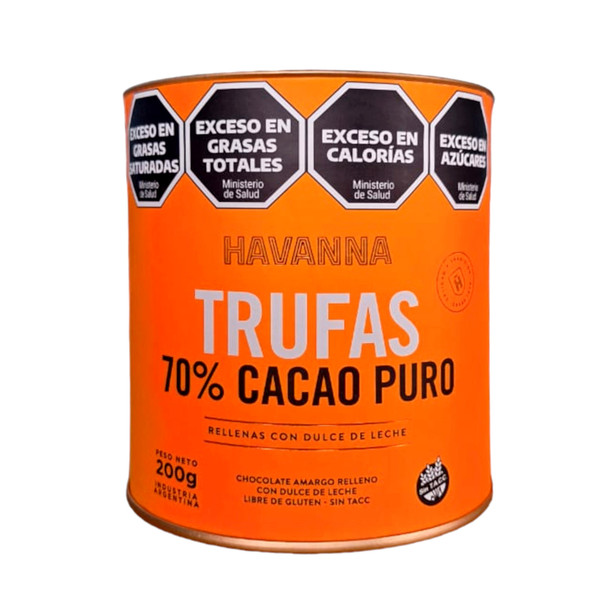 Havanna 70% Cacao Puro Dark Chocolate Truffles Filled with Dulce de Leche, Gluten-Free, 200 g / 7.05 oz