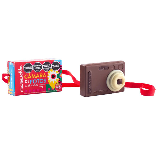 Mamuschka Milk Chocolate Camera-Shaped Figure, Gluten-Free, 50 g / 1.76 oz