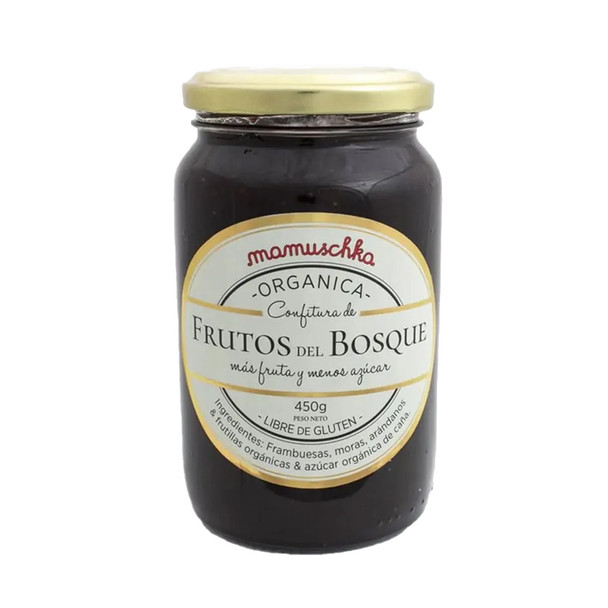 Mamuschka Confitura de Frutos del Bosque Orgánica Sin Gluten, Berries Organic Spread From Patagonia - Gluten Free, 450 g / 15.87 oz