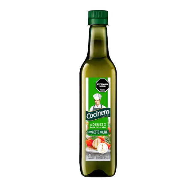 Cocinero Salad Dressing Aceto & Olive Flavor Aderezo para Ensaladas, 500 ml / 16.9 fl oz