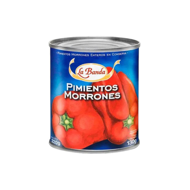 La Banda Pimientos Morrones Enteros En Conserva Whole Bell Pepper In Can, 130 g / 4.6 oz