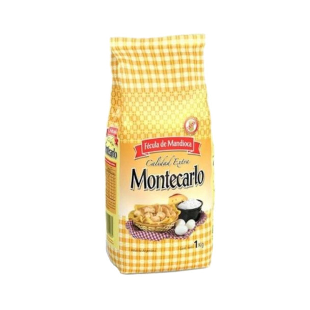 Montecarlo Fécula de Mandioca Starchy Cassava Ideal for Chipá, Gluten Free, 1 kg / 2.2 lb