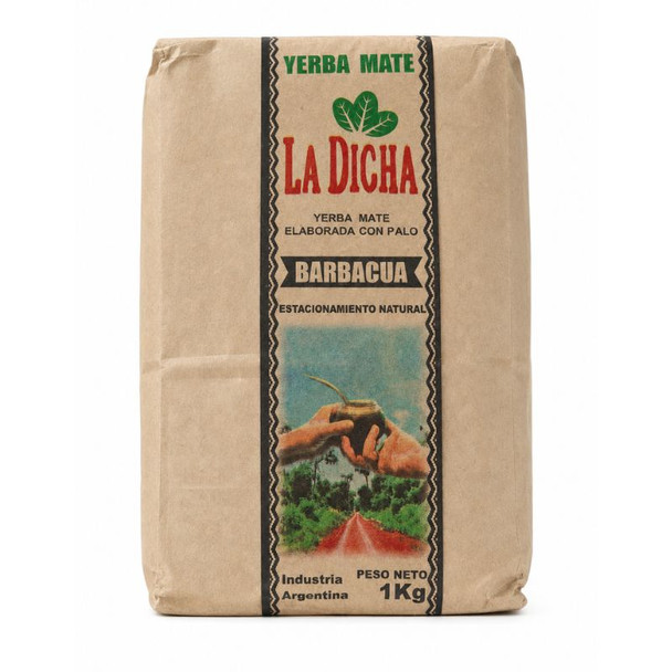 La Dicha Yerba Mate Barbacuá Style Drying, Natural 24-Month Aging, 1 kg / 35.27 oz
