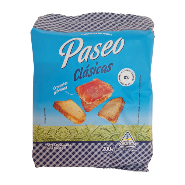 Paseo Classic Table Crackers Tostadas Cásicas de Mesa, 200 g / 7.05 oz