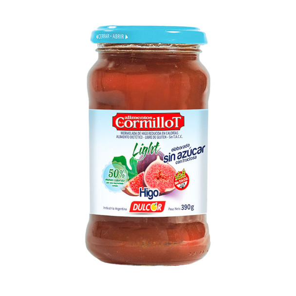 Cormillot Mermelada De Higo Light Marmalade Fig Jam, 390 g / 13.75 oz