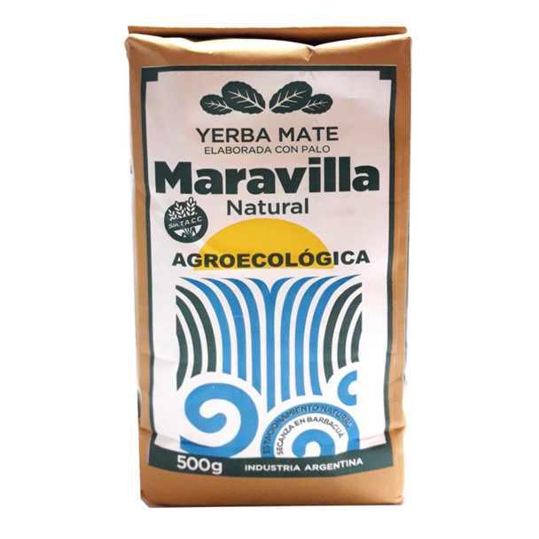 Maravilla Yerba Mate Natural Agroecological Barbacuá Drying, 500 g / 17.6 oz