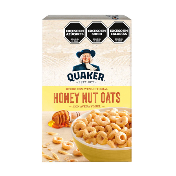 Quaker Honey Nut Oats Cereal Rings with Whole Grain Oats & Honey, 190 g / 6.70 oz