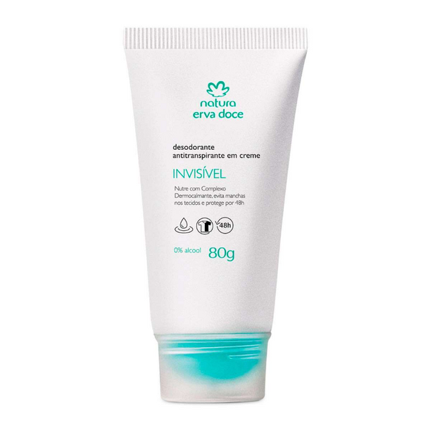 Natura | Erva Doce Cream Antiperspirant: Long-Lasting & Invisible Protection | 80 g