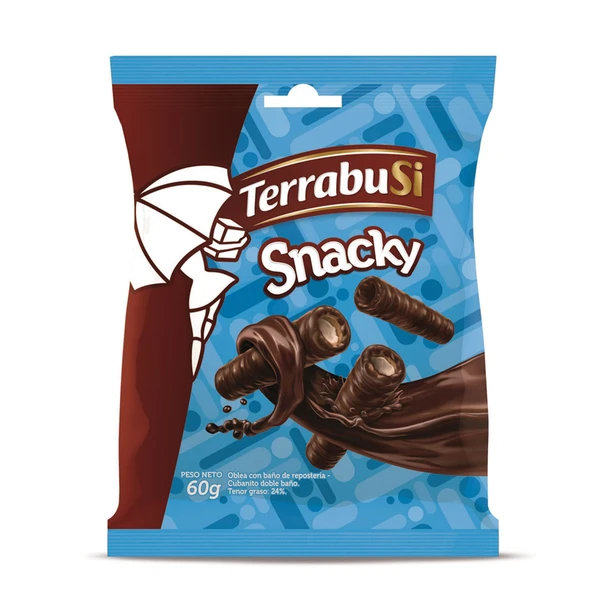 Snacky Terrabusi Habanitos Double Chocolate Covered Cookies, 60 g / 2.11 oz