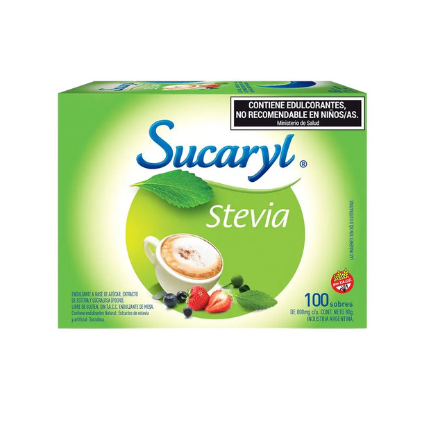 Sucaryl Edulcorante Stevia Powder Sweetener In Bags (box of 100 units)