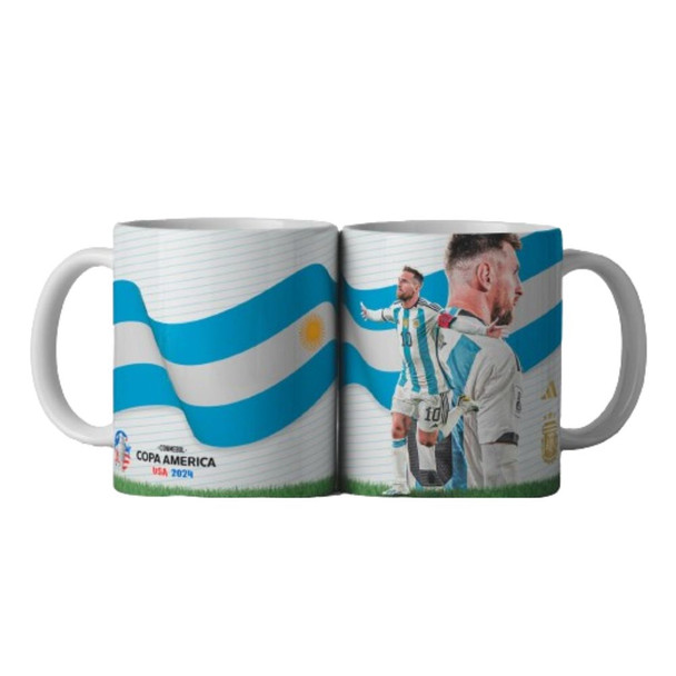 Taza Copa America 2024 & Lionel Messi Coffee & Tea Mug Messi Design - Ceramic Printed Cup