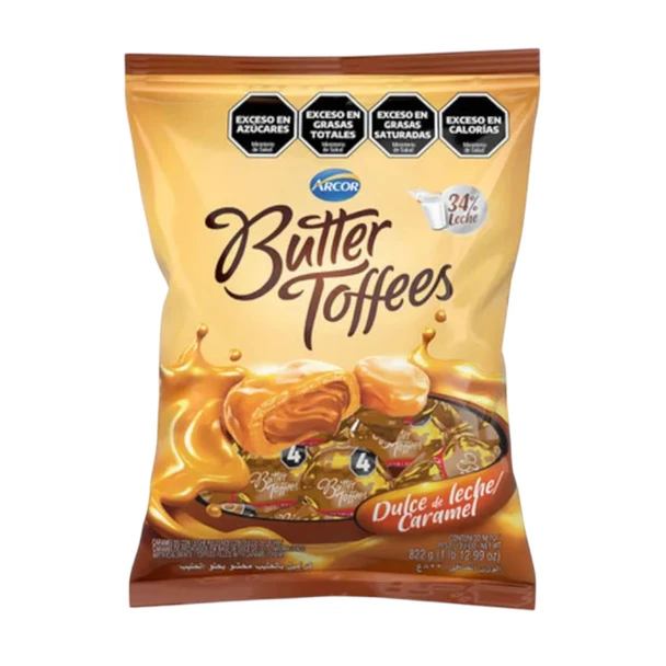 Butter Toffees Soft Buttery Caramel Candies Filled with Dulce de Leche Party Bag, 822 g / 1.8 lb bag
