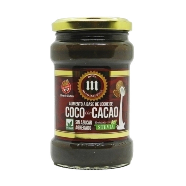 Doña Magdalena Vegan Dulce de Leche de Coco with Cacao, Sweetened with Stevia, 360 g / 12.7 oz