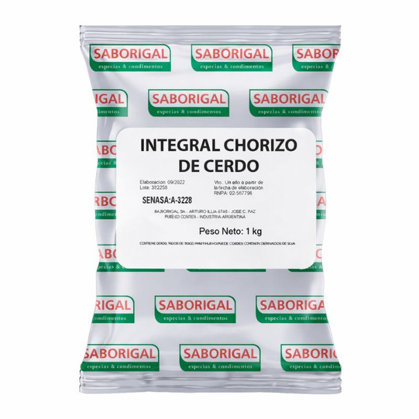 Saborigal Integral Para Chorizo de Cerdo, Mixed Spices Seasoning Blend, 1 kg / 2.2 lb