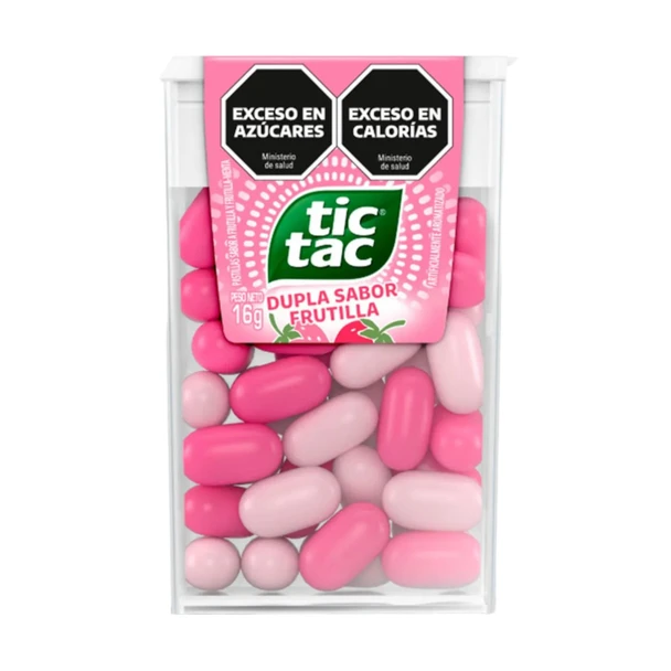 Tic Tac Dupla Sabor Frutilla - Strawberry & Strawberry-Mint Flavored Mints, 192 g / 6.77 oz (12 count)