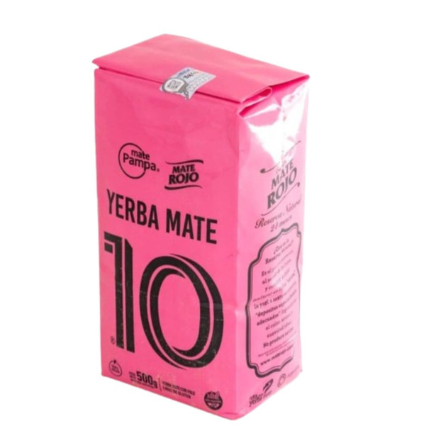 Mate Rojo Yerba Mate 10 Messi Inter Miami Yerba Mate Rosa Reserva Natural, 500 g / 1.1 lb