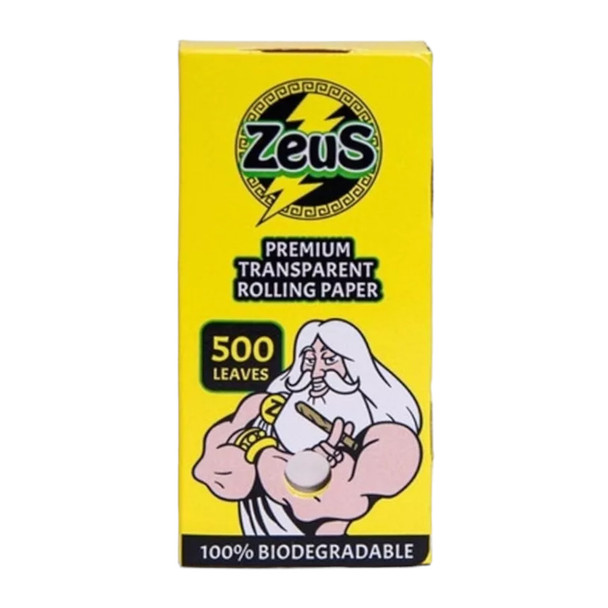 Zeus Premium Transparent Rolling Paper 100% Biodegradable (500 Leaves)