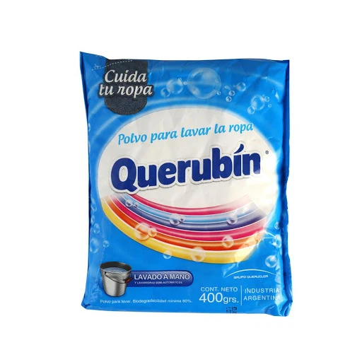 Querubin Soap Laundry Powder for Hand-Washing and Semi-Automatic Washing Machine, 400 g / 14.1 oz bag
