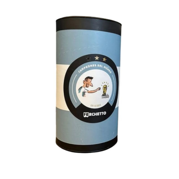 Ferchetto Gift Tube Edition World Champions - Includes Limited Edition Black Ferchetto Tumbler Glasses Vaso Para Fernet Selección Argentina