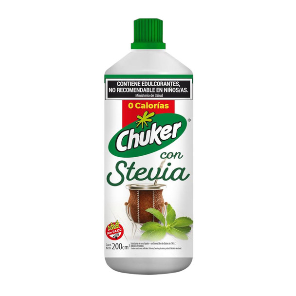Chuker Liquid Sweetener With Stevia, 200 ml / 6.76 oz